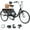 Black, variant on Adult Tricycles, 7 Speed Adult Trikes 24 inch 3 Wheel Bikes, Cruise Bike with Basket for Seniors, Women, Men for Recreation, Shopping, Exercise, Multiple Colors