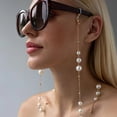 thumbnail image 2 of Chaîne de Lunettes Chaîne Perlée Chaîne de Perles Lanière de Lunettes Sangle Boucles en Silicone Collier Femme Accessoire Décontracté Extérieur Couleur Or, 2 of 6