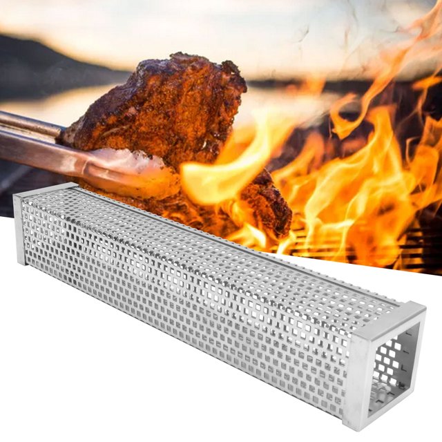 Tube de Fumée Carré en Acier Inoxydable pour Barbecue au Charbon de Bois