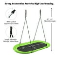 thumbnail image 3 of Topbuy 60" Flying Saucer Tree Swing Set Outdoor Oval Swing Adjustable Hanging Ropes for Kids Green, 3 of 7