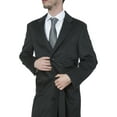 thumbnail image 2 of Adam Baker Men's Single Breasted Luxury Wool Full Length Topcoat - Charcoal - 46L, 2 of 4