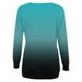 thumbnail image 6 of Meichang Blouses for Women Fall 2023 Trendy Gradient Print Blouse Casual Crewneck T-Shirts Long Sleeves Shirts with Pockets, 6 of 6