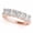 Rose Gold, variant on 2 Carat Gold Princess Cut 5 Stone Ring Diamond Wedding Band Luxury Collection (H-I Color VS2-SI1 Clarity) Platinum Size: 5