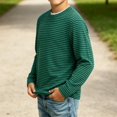 thumbnail image 6 of EnJoCho Kids Striped T Shirt Long Sleeve Crewneck Soft Basic Layer Top Raglan Casual Warm Tee for Boys Girls Toddler Fall Winter School Daily Outdoor Wear, 6 of 6