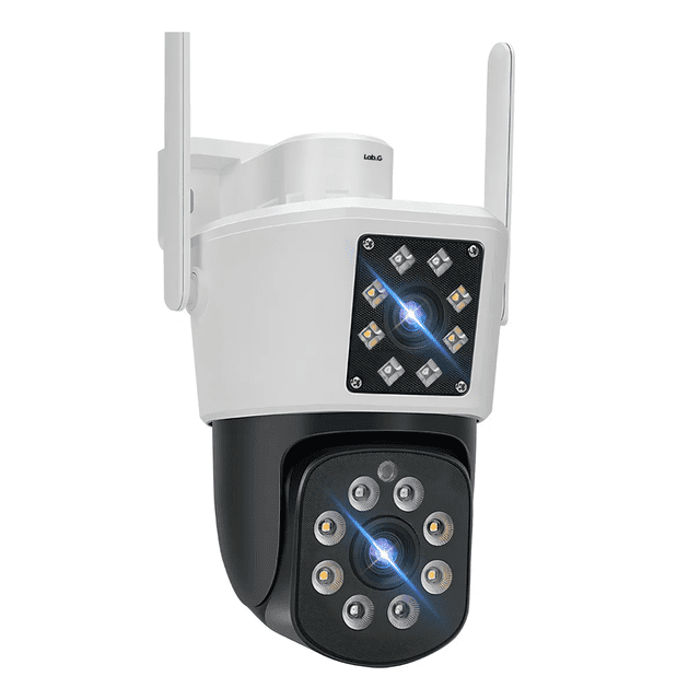 Camera 10mp 360° Wifi Hd Ip66 Vision Nocturna Lab.G, Blanco