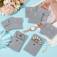 thumbnail image 5 of 12Pcs Square Velvet Jewelry Bags with Snap Fastener Gainsboro 7x7x0.95cm, 5 of 7