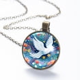 thumbnail image 6 of Peace Dove Necklace Personalized Custom Photo Round Pendant Adjustable Stainless Steel Necklaces with Gift Box for Men Women Mothers Valentine's Jewelry Gift, 6 of 6