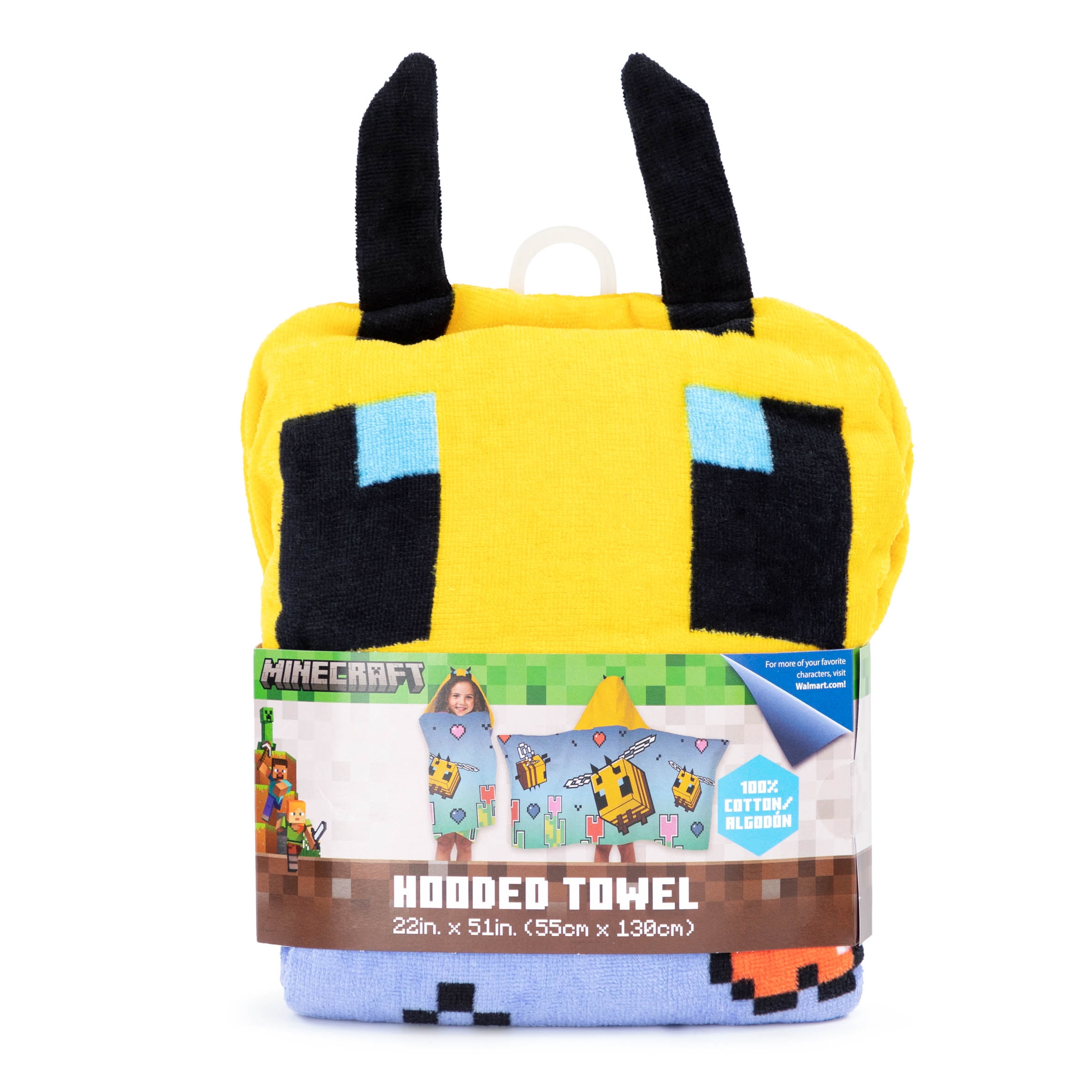 Minecraft Kids Cotton Hooded Towel