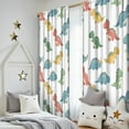thumbnail image 5 of Blackout Kids Curtains,White Cartoon Dinosaurs Pattern Childrens Insulated Curtains Set Of 2,Bedroom Essentials,Toddler Room Decor 52"x84", 5 of 5