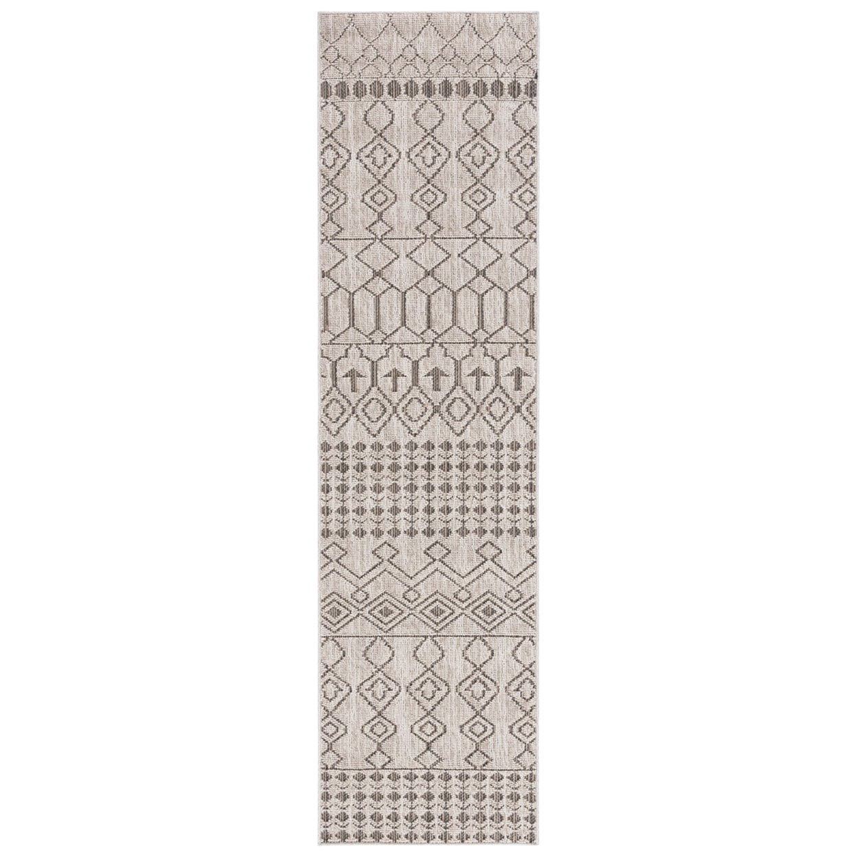 SAFAVIEH Global Antilla Diamond Indoor/Outdoor Area Rug, Beige/Dark Beig, 6'7" x 6'7" Round