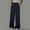 Blue, variant on Olyvenn Stylish Women High Waist Palazzo Pants Casual Wide Leg Trousers Button Down Loose Work Office Business Suit Pant Pockets Wine XXL