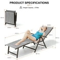 thumbnail image 2 of Crestlive Products Outdoor Aluminum Folding Patio Chaise Lounge Chair, Dark Gray, 2 of 5
