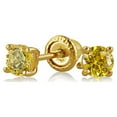 thumbnail image 2 of Precious Stars 14K Yellow Gold Cubic Zirconia 3-mm Birthstone Screwback Earring Studs-November, 2 of 5