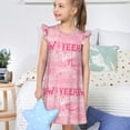 thumbnail image 4 of Balery Western Cowgirl Camisón de princesa para niñas, pijama de algodón con mangas abullonadas, suave y bonito.-Small, 4 of 6