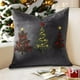 thumbnail image 4 of Funda de Cojín Bordada con Árbol de Navidad, 45X45 Cm, Tela Gris Flocada | Decoración para Fiestas Navideñas, 1 Unidad, 4 of 6
