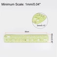 thumbnail image 2 of Uxcell Unbreakable Flexible Rulers 30cm/12" Double Scale Shatterproof Folding Plastic Ruler, Light Green, 2 of 6
