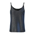 thumbnail image 3 of Dyfzdhu Sequin Tank Tops for Women Glitter Strappy Sexy Sparkle Cami Swing Vest Clubwear Dark Blue, 3 of 8