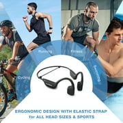 AUOSHI Bone Conduction Headphones with 32GB Built-in Storage, Bluetooth 6.0 Headphones, IPX8 Waterproof Swimming Headphones for Running, Cycling, and Workout, Black