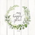 thumbnail image 3 of Rae, Marla 12x12 Black Modern Framed Museum Art Print Titled - My Happy Place Wreath, 3 of 5