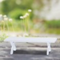 thumbnail image 3 of kusrkot 1:12 Maison de Poupée Miniatures Meubles Poupée Minuscule Scène Banc Modèle Jardin Rue Blanc Bureau, 3 of 8