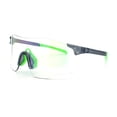 thumbnail image 5 of Photochromic Clear to Dark Mirrored Sport Shield Wrap Rimless Sunglasses [Slate Green - Teal Mirror], 5 of 9