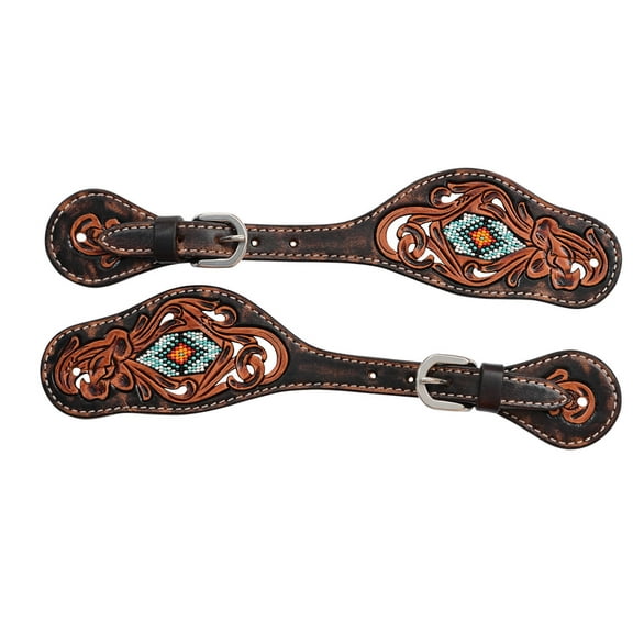 Circle Y Men's Sunset Beaded Spur Straps