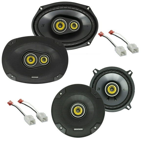 2002-2008 Dodge Ram Truck 1500 - Kicker Speaker Replacement Package 900W Peak (300W RMS) 6" x 9" CS Series 3-Way Coaxial Speakers Package