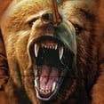 thumbnail image 2 of Brown Cotton Grizzly Growl Awesome Animal Hoodie (2X-Large) NEW, 2 of 2