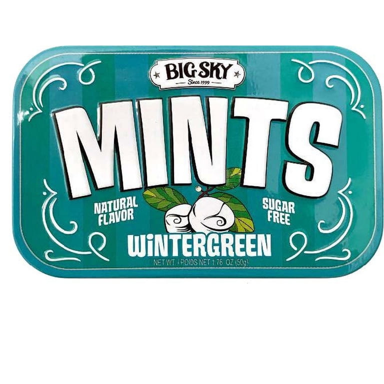 Big Sky Sugar Free Wintergreen Mint Candy, 50g Tin - Walmart.com