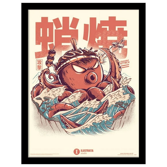 Ilustrata Takoyaki Attack Framed Poster