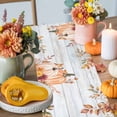 thumbnail image 4 of Thanksgiving Pumpkin Cotton Linen Table Runner, Washable Table Runners for Kitchen, Dining Room, Holiday, Home Party Table Decor, 13x120 Inches, 4 of 9
