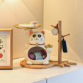 thumbnail image 4 of Bandeja de almacenamiento de estatua de gato moderna, colección de en miniatura, almacenamiento de artículos diversos, estante de exhibición Colco Llavero de estatua de resina, 4 of 8