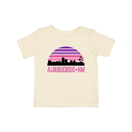 Inktastic Albuquerque New Mexico Retro Sunset Skyline Girls Baby T-Shirt