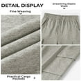 thumbnail image 7 of CPNG Girls' Fashion Cargo Pants Elastic Waist Wide Leg Baggy Casual Cargo Sweatpants Multi-Pocket Jogger(Light Ashy,8-9 Years), 7 of 7