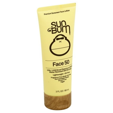 Sun Bum Face Lotion Spf 50, 3-oz.