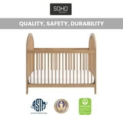 Soho Baby Everlee Convertible Island Crib, Honey Wood