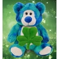 thumbnail image 5 of DolliBu Blue Tie-Dye Bear Stuffed Animal with Green Plush Shamrock, Cute Green Shamrock Plush, Fun St Patricks Day Stuffed Animal Bear, Good Luck St Patricks Day Toys for Kids, Baby - 9 Inches, 5 of 6