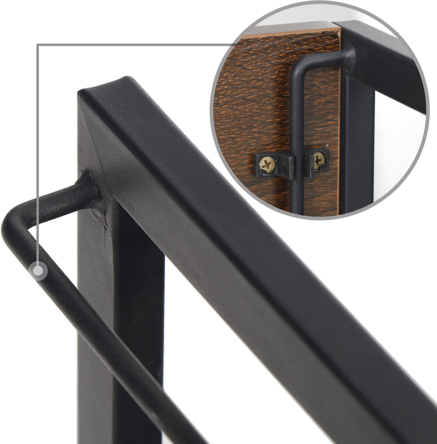 ZenStyle Folding Computer Desk, Brown photo 6