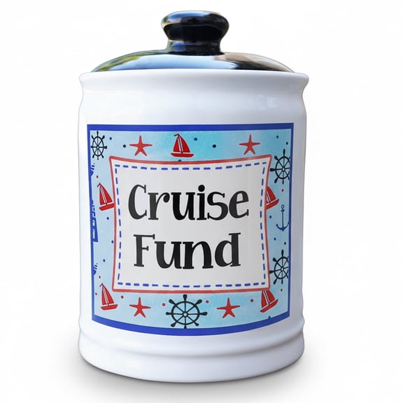 Cottage Creek Cruise Fund Ceramic Piggy Bank