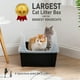 thumbnail image 3 of Caja de arena para gatos IRIS USA XXL con la parte superior abierta, 30 de largo x 20 de ancho x 14 de alto, color negro, 3 of 9