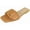 Camel, variant on Women’s Slide Sandals – Flat Slip-On Sandal with Oversized Buckle, Casual Summer Open Toe ELLIE Natural Beige Raffia 9