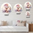 thumbnail image 4 of Designart "Watercolor White Seashells composition II" Animals Oversized Wall Clock, 4 of 5