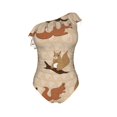 thumbnail image 4 of Yiaed Cartoon Squirrel Print Women One Piece Swimsuits Tummy Control One Shoulder Bathing Suits Pattern Ruffle Swimwear-Small, 4 of 8