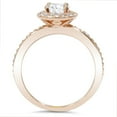 thumbnail image 3 of Pompeii 1ct Cushion Halo Diamond Engagement Ring 14K Rose Gold (G/H,I1-I2), 3 of 4