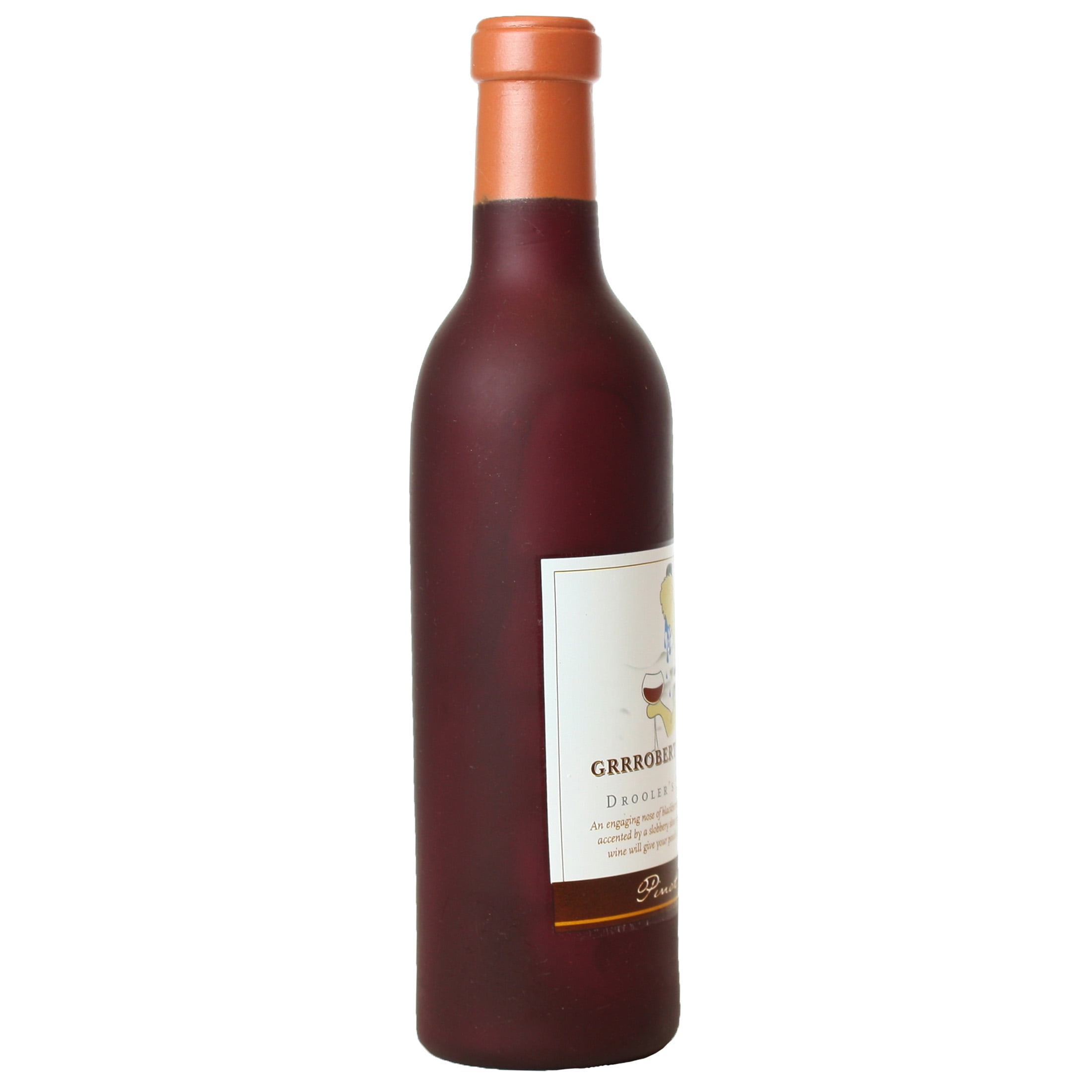 Silly Squeaker Wine Bottle Grrrobert Slobbery Durable Squeaky Vinyl 2-Pack Dog Toy