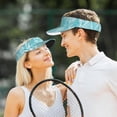 thumbnail image 7 of ZICANCN Sun Visors Hat for Women and Men, Blue Repeating Wave Beach Hats, Sports Hat for Golf Tennis Running, 7 of 7