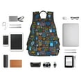 thumbnail image 4 of Defioc Happy Father Day Pattern Travel Laptop Backpack,Lightweight Backpack Travel Hiking Daypack Backpack Work Bag for Men Women, 4 of 7