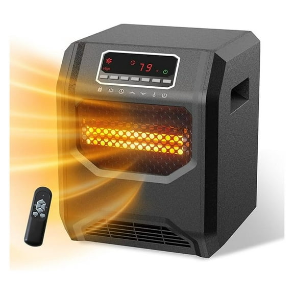 Infrared Space Heater 3 Mode 1500W Electric heater with 6 Infrared Child Lock Timer for Indoor Use