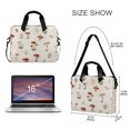 thumbnail image 3 of 16" Laptop Briefcase for Work Travel Laptop Shoulder Bag Carrying Handbag Laptop Case Watercolor Mushrooms Pattern, 3 of 8