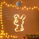 thumbnail image 1 of 1pc Guirnalda de luces LED 3D con forma de conejo y huevo de Pascua, perfecta para dormitorio, ventana de sala de estar o como luz decorativa creativa. Funciona con 3 pilas AAA,, 1 of 11